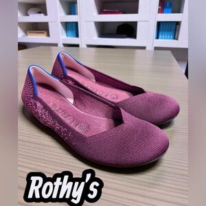 Rothy’s-size 7 The Ballet Flat in Fig Python (retired). Like new preowned cond!